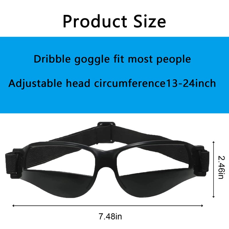 TEKCAM 2 Pack Basketball Goggles Dribbling Training Aid, Team Professional Sports Training Equipment Dribbling Glasses Specs for Youth Teenagers Men Women (No Lens in Goggles) - Image 4